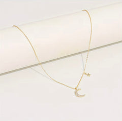 Moon and Star Shape Necklace