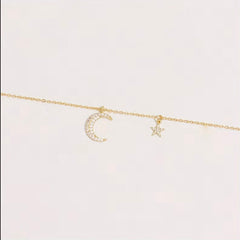 Moon and Star Shape Necklace