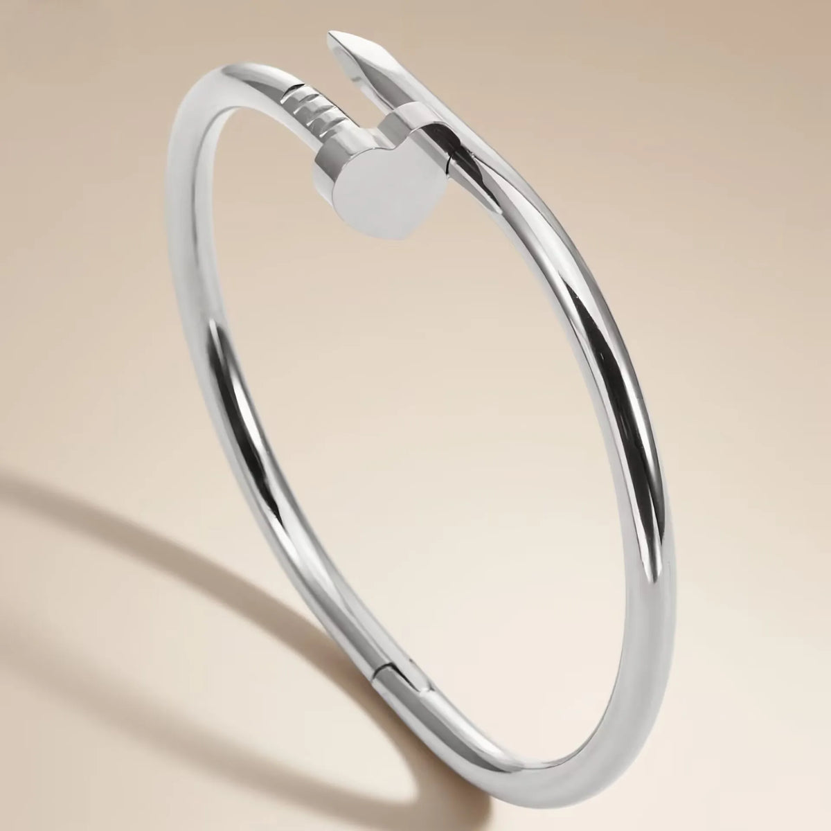 Nail Heart Design Bangle - Girlee