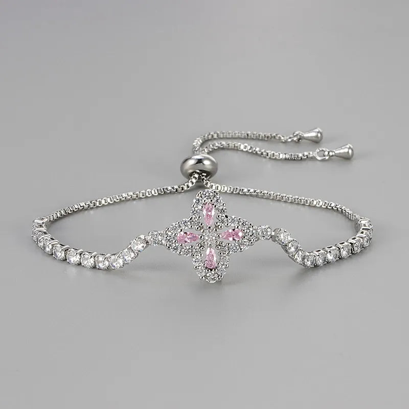 Adjustable Four Lead Clover Bracelet - Girlee