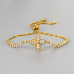 Adjustable Four Clover Bracelet - Girlee