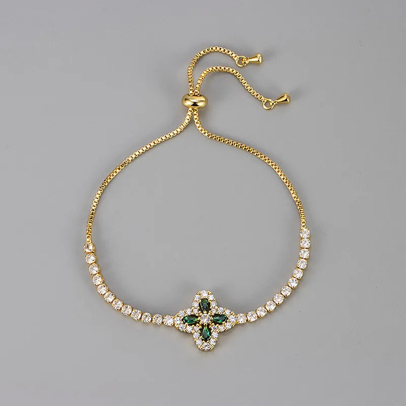 Adjustable Four Clover Bracelet - Girlee
