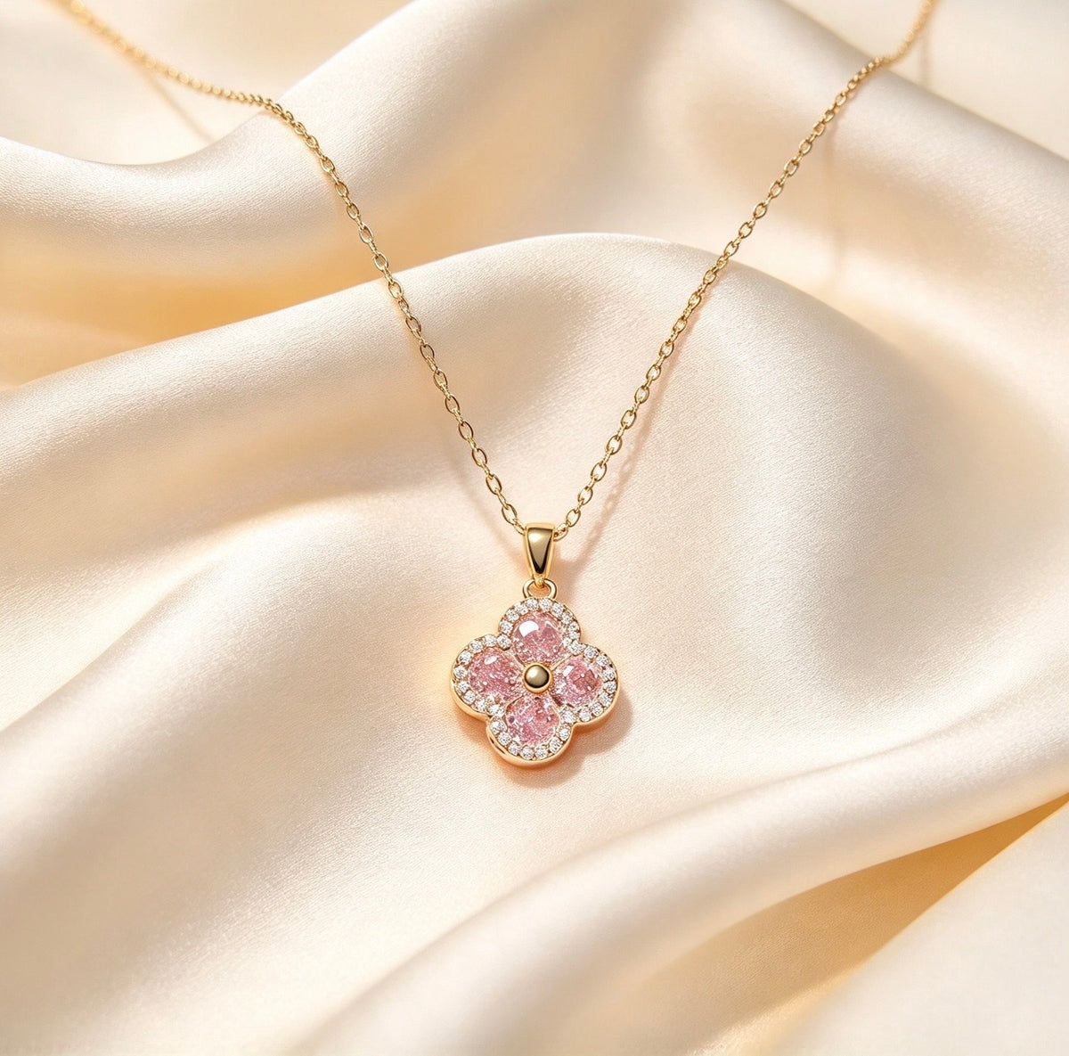 Pink Clover Pedant