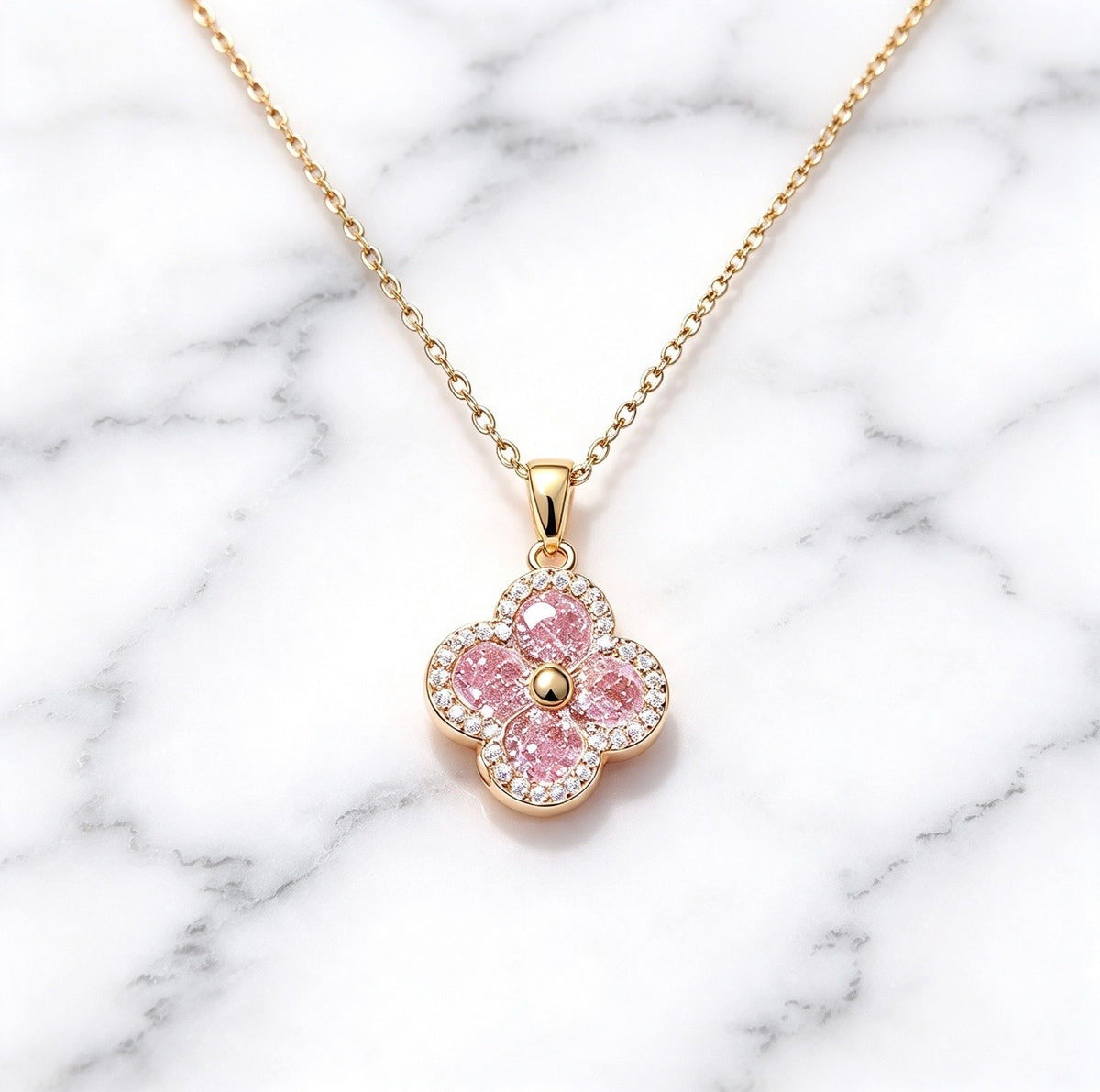 Pink Clover Pedant