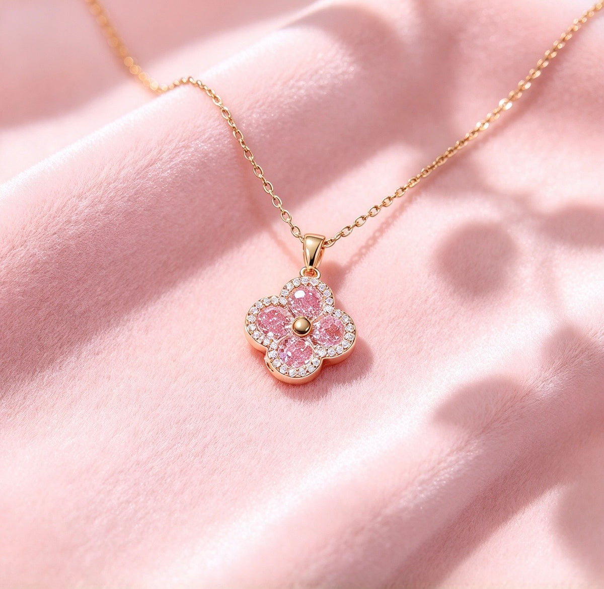 Pink Clover Pedant