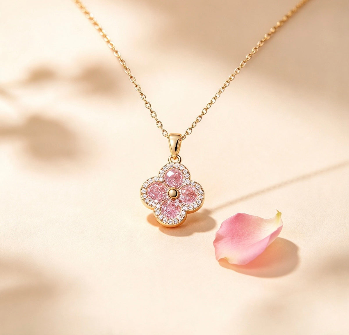 Pink Clover Pedant