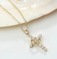 Cross Crown Necklace