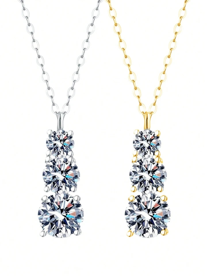 1.8CT Moissanite Pendant Necklace For Women
