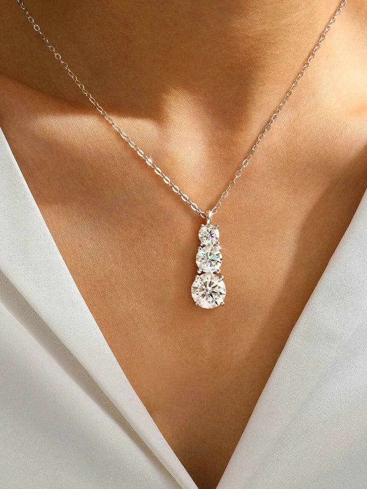 1.8CT Moissanite Pendant Necklace For Women